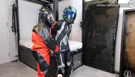 Playing with Viking Diving Suit and Leather Motorcycle Suit Part 2