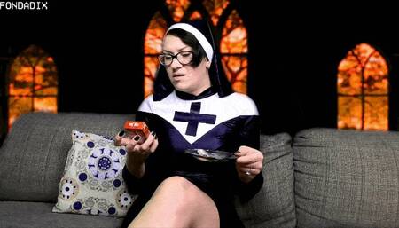 Step-Sister Fonda finds the Monsignor's smoke stash [MP4 - 4K]