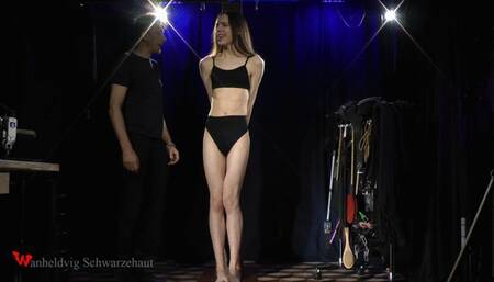 Tranny Linda was belts bondage to pillar