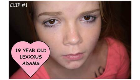 Teen Lexxxus Adams says, "Sorry for not looking in the camera, sir!"