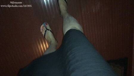 Late night pedal pumping in the old car (Mp4)