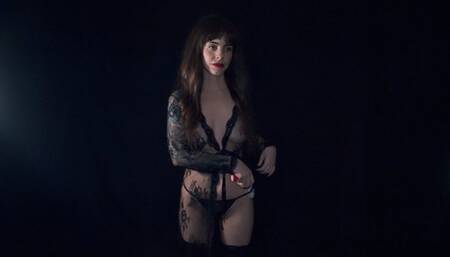 Sexy Smoking in See Thru Robe!