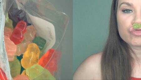 Lip Smelling Gummy Bears On My Upper Lip (MP4) ~ MissDias Playground