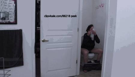 LOTSA COUGHING WHILE ON THE TOILET DUMPING PEEING AND BLOWING NOSE