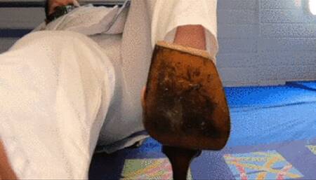 CC - cruel and mean nurse, disgusting sandals