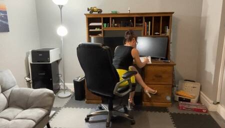 Naughty Secretary Role Play Strip Tease