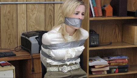 Catie Parker won't make it to the equestrian event, she has been taken away, tied and gagged by her rival!
