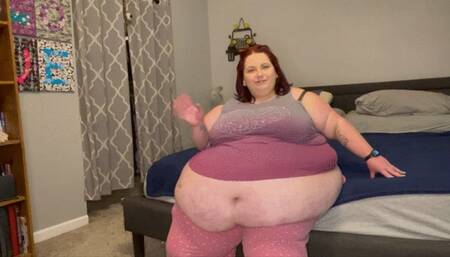 Celia Updates You While Rubbing Her Belly, Drumming, Whistling, and Giggling - MP4