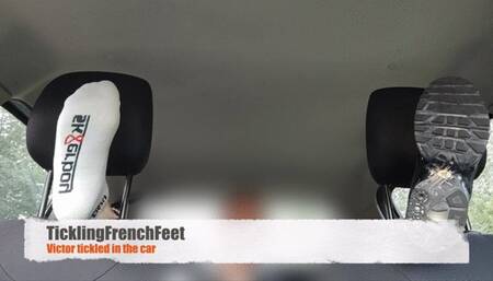 Victor, 23 yo, tickled in the car (Full HD)