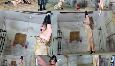 Hot blonde debutante hoisted up by her wrists for cruel nipple torment (MP4 SD 3500kbps)