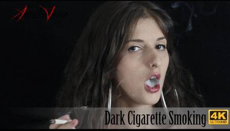 Dark Cigarette Smoking (SD, mobile version) - Fetish Art, Big Boobs Cleavage, Cigarette Smoking!