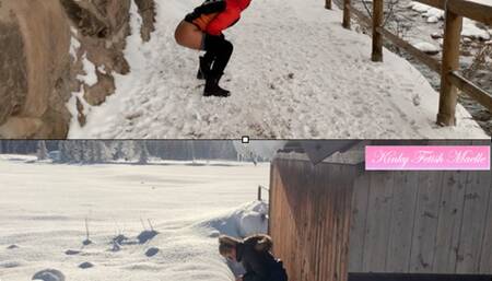 Risky Pissing in the snow