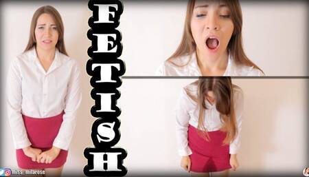 Secretary's Embarrassed Double Panty Pee