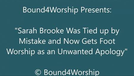 Sarah Brooke Gets a Bound Foot Worship Apology - HD