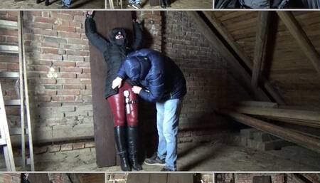 Tied up on the attic in a new puffy jacket