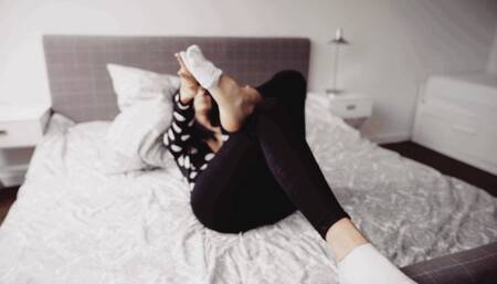 Hot Feet on Bed (4k)