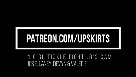 4 Girl Upskirt Tickle Battle