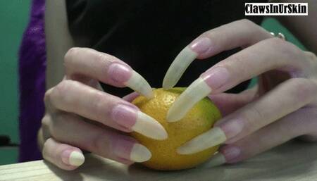 Watch my nails juice this orange