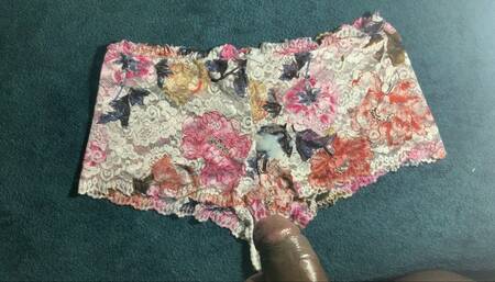 Jerking Off And Cum In Panty Belonging To My Neighbor Wife After Stealing It From Her Laundry Basket When I Visited