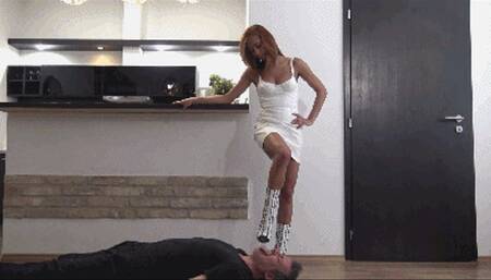 MELISSA - Your tongue is my doormat! - Shoe worship, dirty soles licking