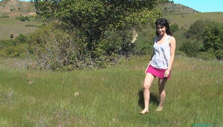 Dark Haired Bush and White Cotton Panties