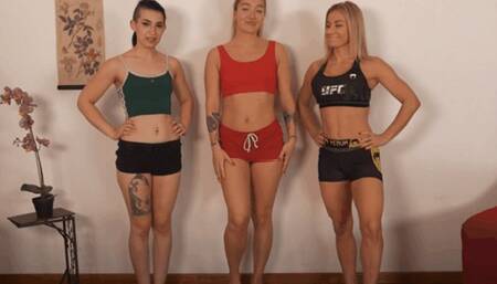 i pugni delle tre massicce : Pamela, Valentina e Eve a confronto (WMV) - the punch of the three massifs girls: Pamela, Valentina and Eve in comparison (WMV)