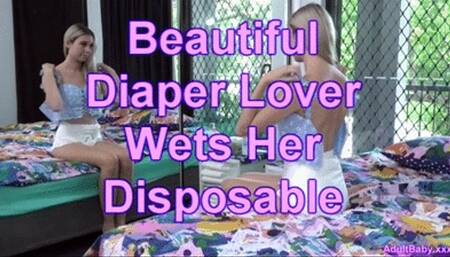Beautiful Diaper Lover Wets Her Disposable