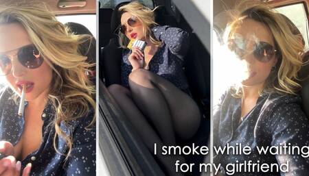 Smoking in the car - 2 cigarettes, a lot of smoke