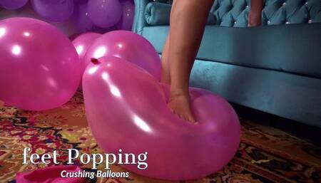 Feet Crush Balloons By Dani - 4K