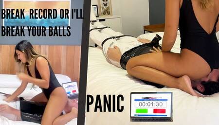 ENOLA-  Failed Facesitting challenge destroys his balls - Timed ( FULLHD)