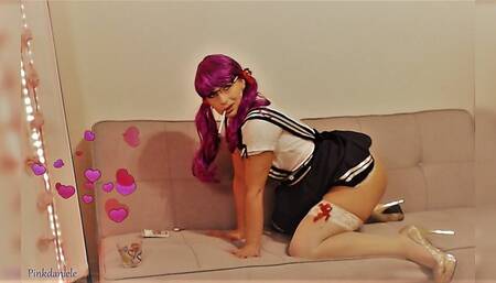 Cosplay - fingering, smoking MOV