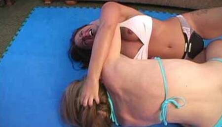 Hair Pulling Contest - April vs Jenn  Y4S020  WMV HD version