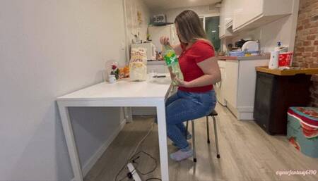 Shameless farting while eating