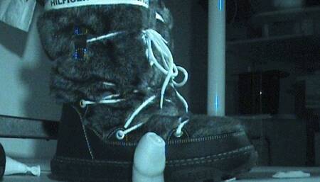 Tanja and the merciless Hilfiger snow-boot-soles vs cock - Cam 3