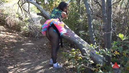 Can you hear a CUMSHOT in the woods?  Unicorn girl can