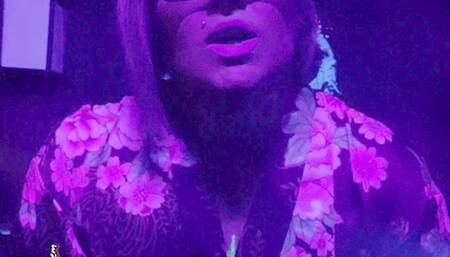 Black Light Human Ashtray POV