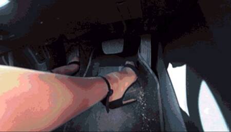 Hard gas in opentoed sandals a