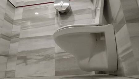 Huge farts, Loud splash & Groans at work toilet with Boss&co-workers behind a wall