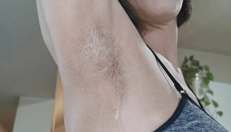 sweaty hairy armpits