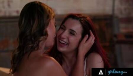 GIRLSWAY - Hot Babe Kristen Scott Spends A Dirty Night With Her Date In An Abandoned Spooky Building