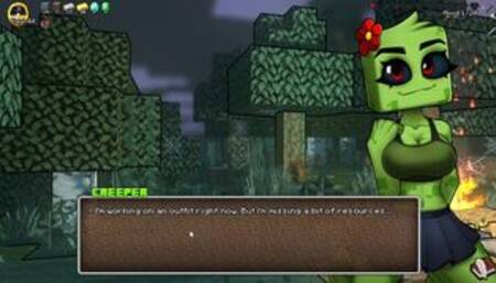 [Gameplay] Minecraft Horny Craft #2 Creeper Girl big boobs Cosplay at night