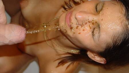 She Pee get Pissed and eats Cum