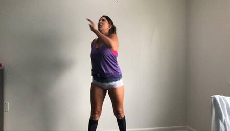 Brina in Sexy little workout video