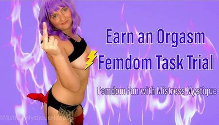 Earn an Orgasm Femdom Task Trial - HD MP4
