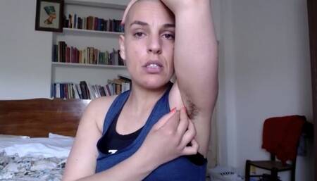 my sweaty armpits and breasts are turning you so on, huh?