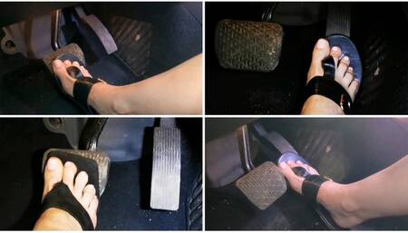 Extremely fast acceleration and really hard braking in powerful Mercedes