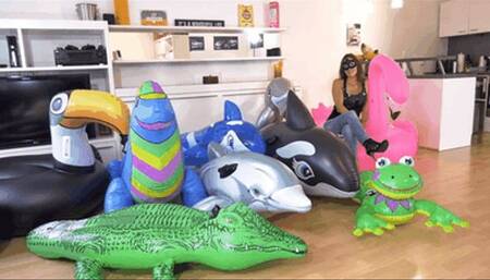 Inflatable zoo crushed under my high heels (small version)