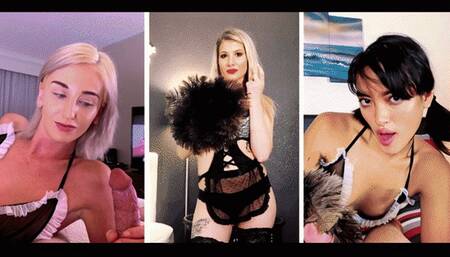 French Maid POV Handjob Compilation 1080 WMV