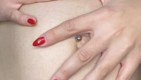 pinching my belly button for you!