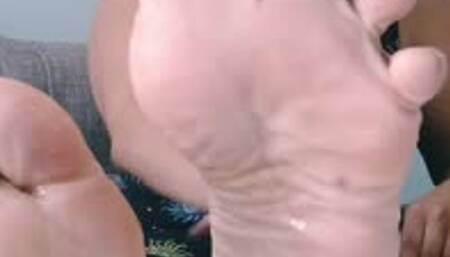 Wrinkled meaty oily ebony soles